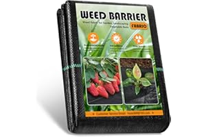 Sunifier Garden Weed Barrier Fabric, Heavy Duty Landscape Fabric, Ground Cover Weed Blocker Cloth, Landscaping Fabric for Garden, Vegetable Beds, Path Way (6FTX60FT)