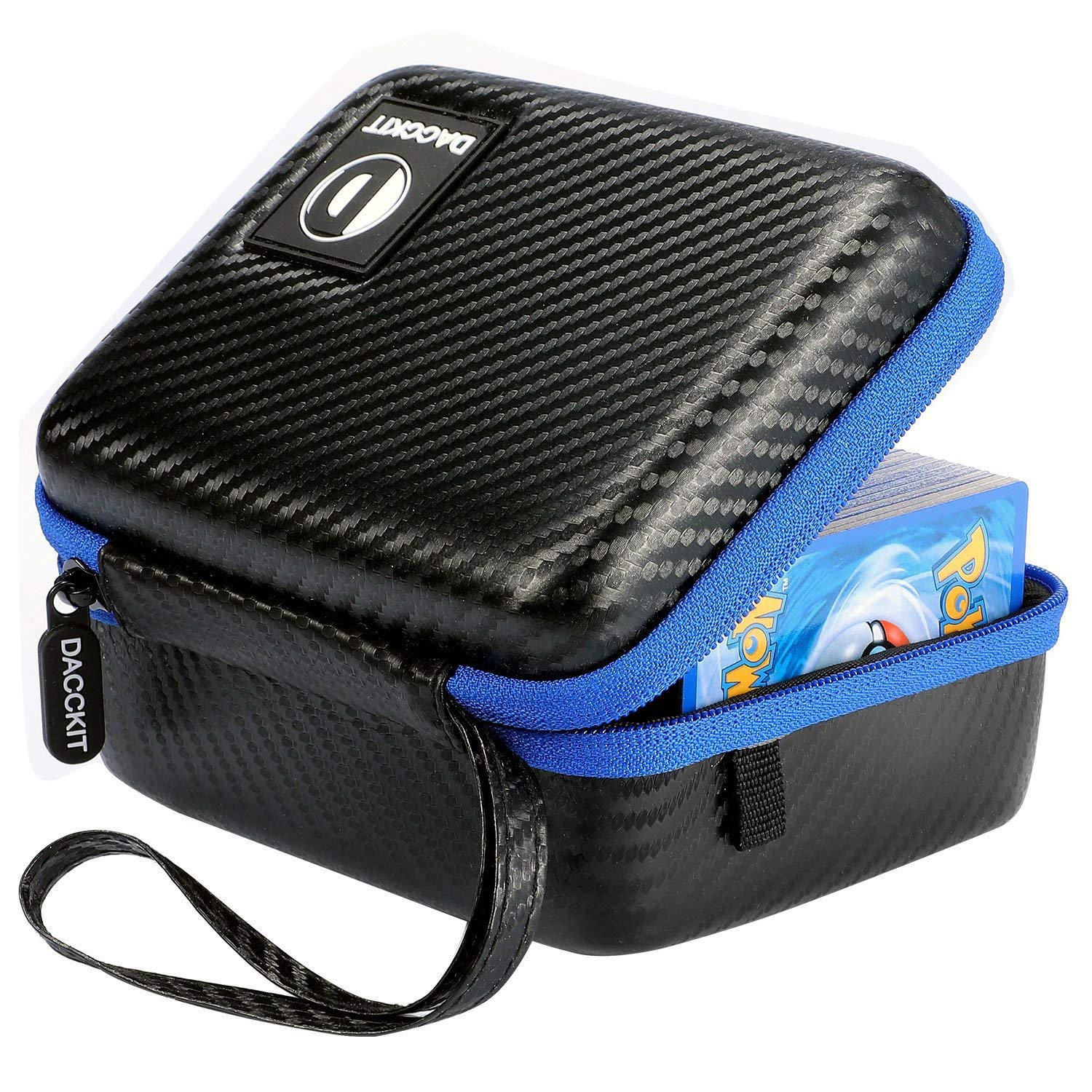 Pokemon Card Holder Carrying Case Removable Divider And Carabiner Fits