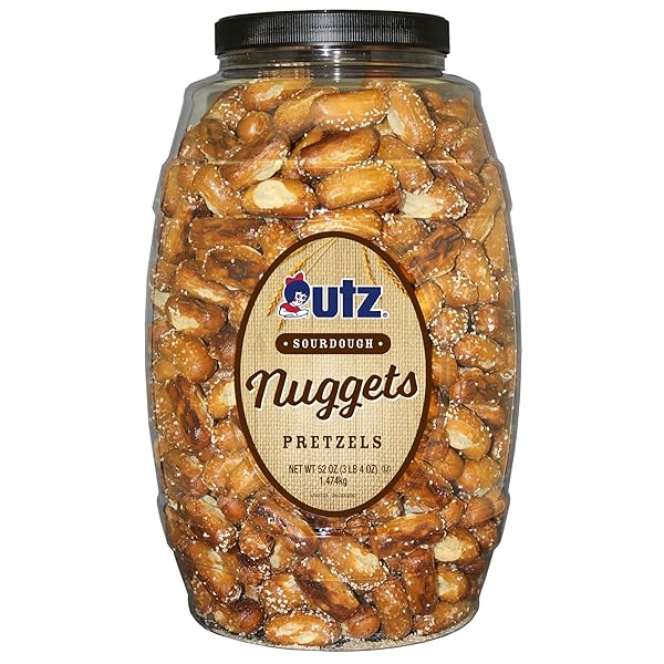 UTZ SOURDOUGH NUGGETS PRETZELS – 52 OZ. BARREL...
