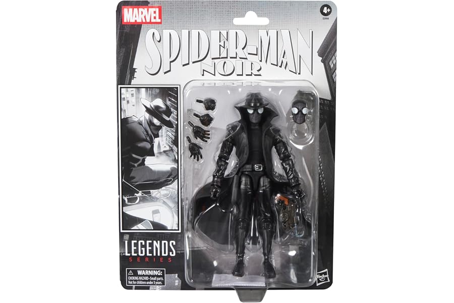 Marvel Legends Series Spider-Man Noir, Retro Cardback Spider-Man Comics Collectible 6-Inch Scale Action Figure (Amazon Exclusive)
