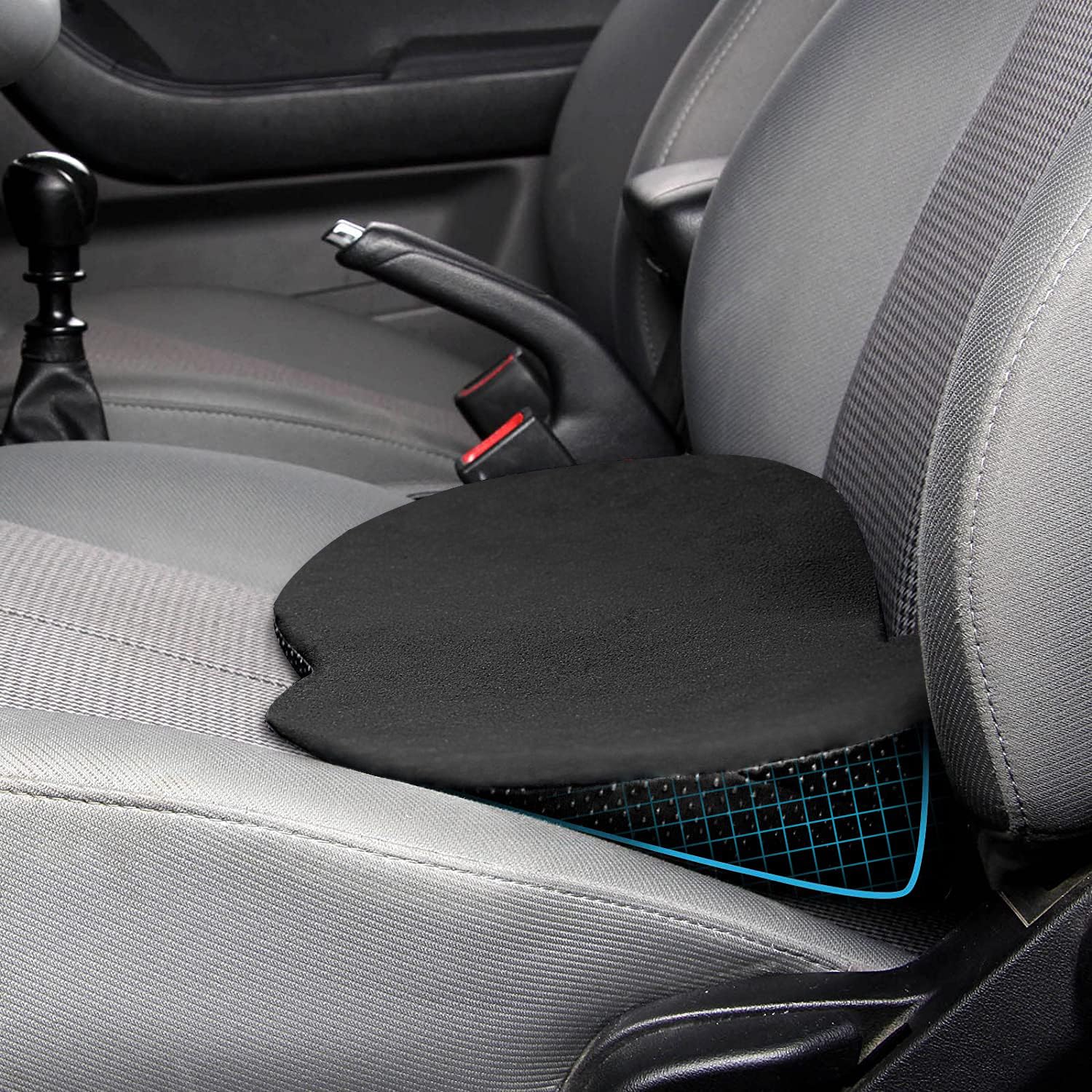 Photo 1 of Livtribe Car Seat Cushion - Memory Foam Car Seat Pad - Sciatica & Lower Back Pain Relief - Car Seat Cushions for Driving - Road Trip Essentials for Drivers(Classic Black)