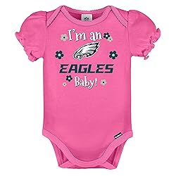 Gerber Baby Girl's NFL 3 Pack Short Sleeve Onesie