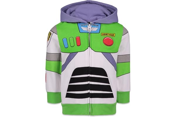 Disney Pixar Buzz Lightyear Boys Talking Fleece Zip Up Hoodie