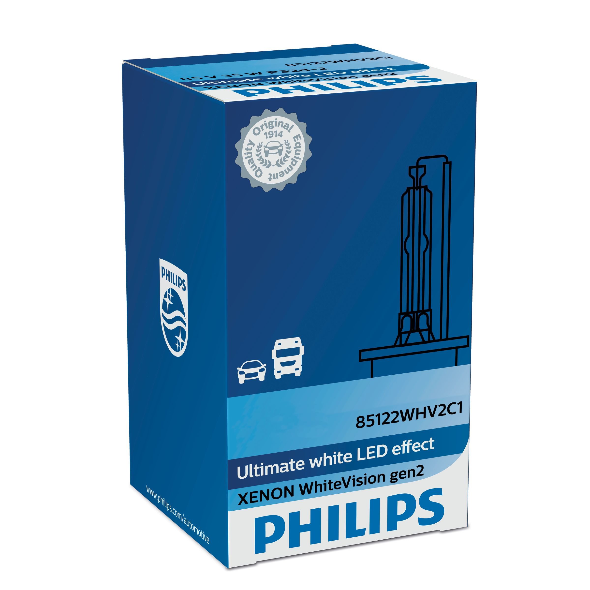 Philips D3S, LED effect, uniform white light, up to 120% more visibility, 42403WHV2C1