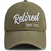 Goyklrb Retired Since 2025 Hat for Men Women Retirees, Funny Adjustable Cotton Embroidered Retirement Baseball Cap