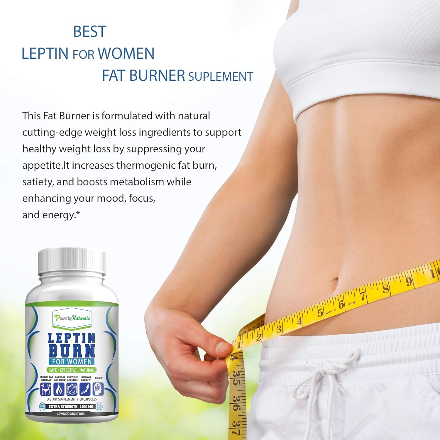PbyN Leptin Burn for Women Fat Regulator, Natural Appetite