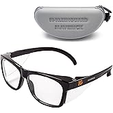 Kleenguard™ V30 Maverick™ Safety Glasses (56567), Clear Lenses with KleenVision™ Anti-Fog coating, Black Frame, Carrying Case, Eyewear for Men and Women