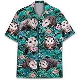 HIHI GLOBAL Tropical Bigfoot Hawaiian Shirts for Men Women, Sasquatch Summer Beach Button Down Short Sleeve