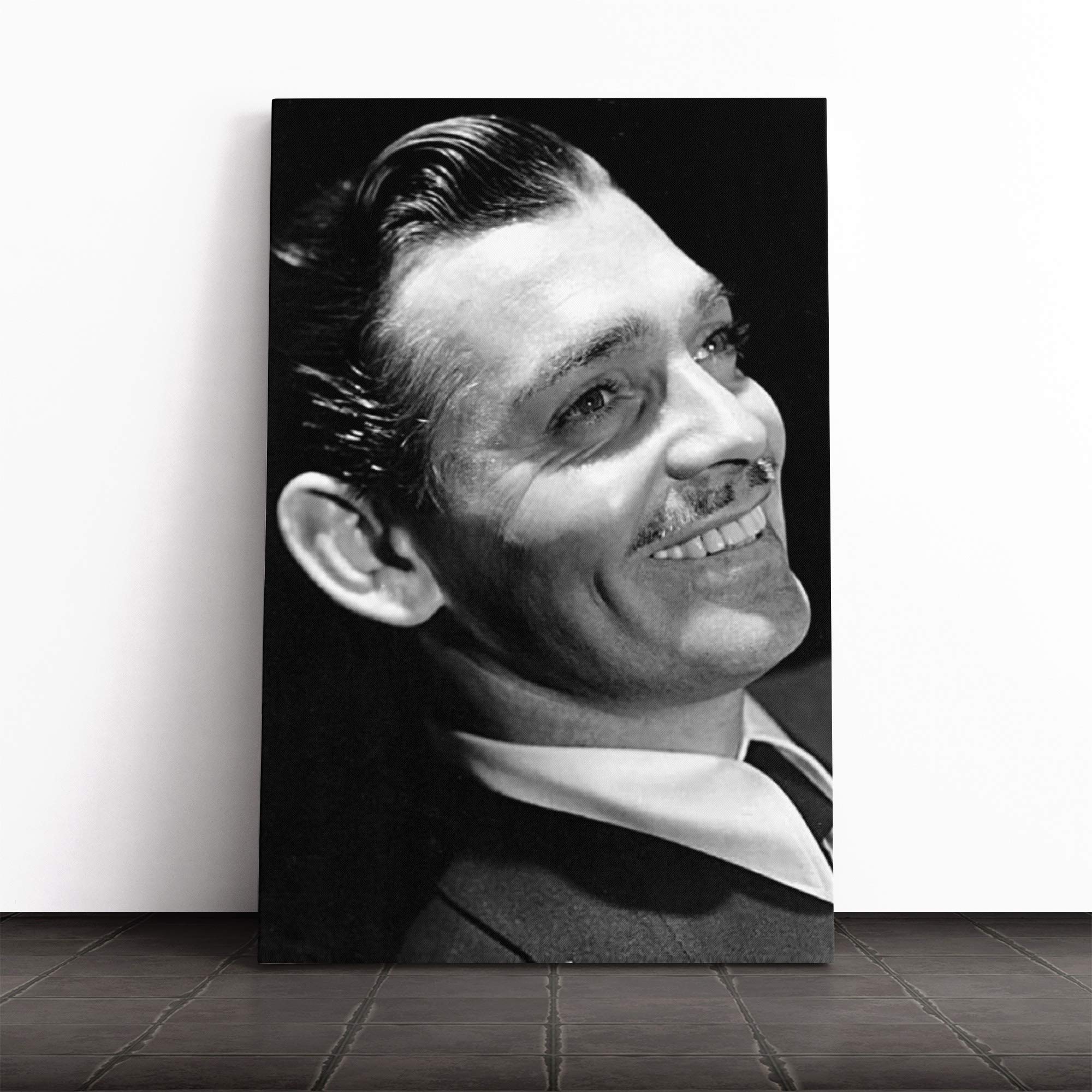 Clark Gable Canvas Print | Gallery Wrapped 30mm Frame Wall Art | 20x14 inches | Ready to Hang | Modern Picture | Living Room Bedroom Lounge Office
