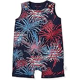 Burt's Bees Baby baby-boys Sleeveless Romper, 100% Organic Cotton One-piece Romper Suit