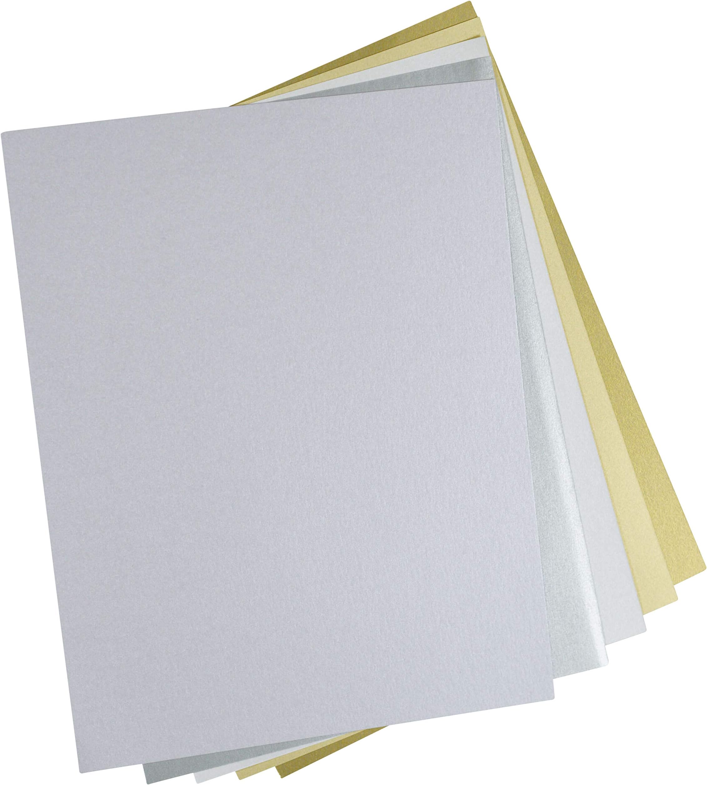Shimmer Pale Lilac 8-1/2-x-11 Cardstock Paper 100-pk - PaperPapers 2pBasics 290 GSM (107lb Cover) Letter Size Card Stock Paper - Business, Card Making, Designers, Professional and DIY Projects
