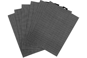 6pcs Plastic Mesh Canvas Sheets, 28x21cm/11x8.2in 14 CT Black Plastic Mesh Screen DIY Crochet Projects for Embroidery Making 