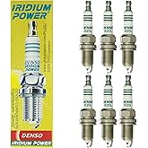 6 PCS NEW -- DENSO # 5358 IRIDIUM Power Spark Plugs -- IK20L | Replaces AGSP33C 25186682 96476119 5602 8179 SP00QC9MC4 SPZFR6F11G F285-18-110 F286-18-110 KJ11-18-110 KJ12-18-110.