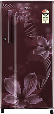 LG 188 L 3 Star Direct Cool Single Door Refrigerator(GL-B191KSOW.ASOZEBN, Scarlet Orchid,Smart Inverter Compressor)