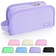 Sooez Wide Opening Pencil Case, Large Capacity Pencil Pouch Organizer Aesthetic Pencil Bag for School Supplies Stationery, Marker Pouch Makeup Bag Organizer