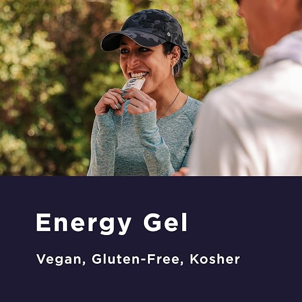 GU ENERGY ORIGINAL SPORTS NUTRITION ENERGY GEL, VEGAN, GLUTEN-FREE, KOSHER, AND DAIRY-FREE ON-THE-GO ENERGY FOR ANY WORKOUT, 8-COUNT, STRAWBERRY BANANA