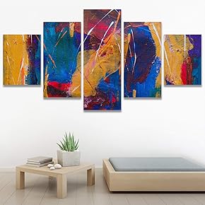 SIGNWIN 5 Panel Canvas Wall Art Modern Art...