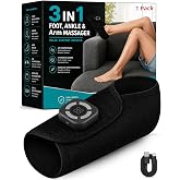 Cordless Air Compression Foot Massager with Heat &amp; Vibration, 1 Pack | Ankle massager with heat, vibration and air compression. Cordless comfort for tired feet at home, work or travel.