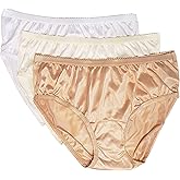 Shadowline Women's Hipster Underwear Nylon Silky Panties 3 Pack 11042