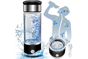 ZASABEL Hydrogen Water Bottle, Portable Hydrogen Water Bottle Generator, Ion Water Bottle Improve Water Quality in 3 Minutes, Water Ionizer Machine Suitable for Home, Office, Travel and Daily Drinking(BHB026)