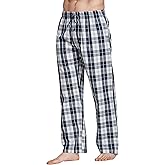 CYZ Mens 100% Cotton Pajama Pants Sleep Lounge Pajamas for Men Woven pj Pants