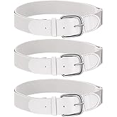 Hercicy 3 Pieces Adult and Youth Baseball Softball Uniform Belts, Adjustable Size Uniform Belt