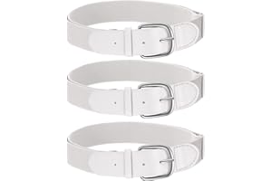 Hercicy 3 Pieces Adult and Youth Baseball Softball Uniform Belts, Adjustable Size Uniform Belt