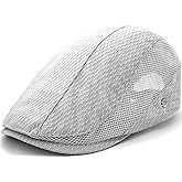 Taidor Mesh Cap Breathable Summer Newsboy Hat Adjustable Beret Ivy Cap Irish Cabbie Driving Fishing Hats