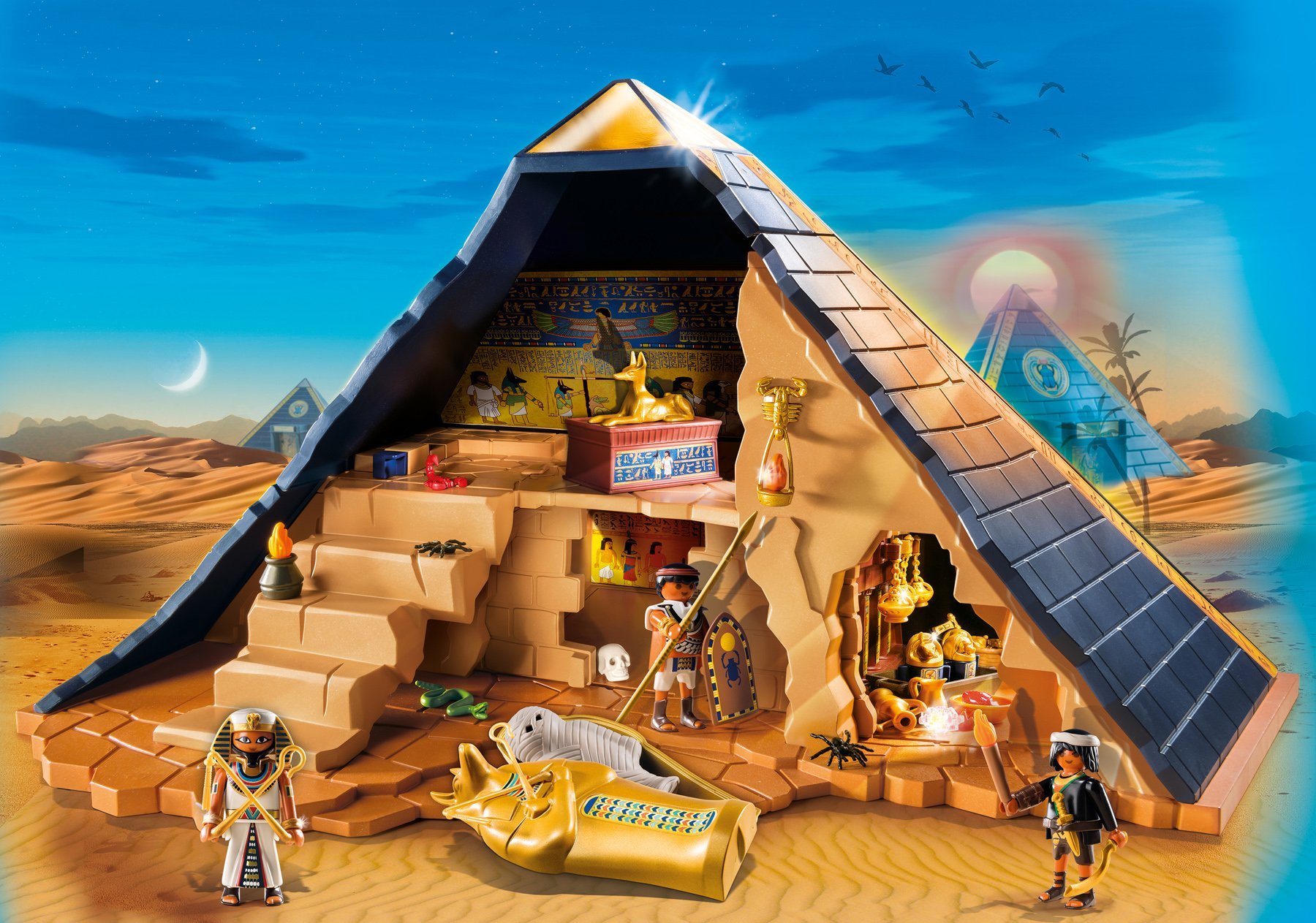 Playmobil 5386 Egyptian Pharaoh's Pyramid with Many Hidden Tombs and