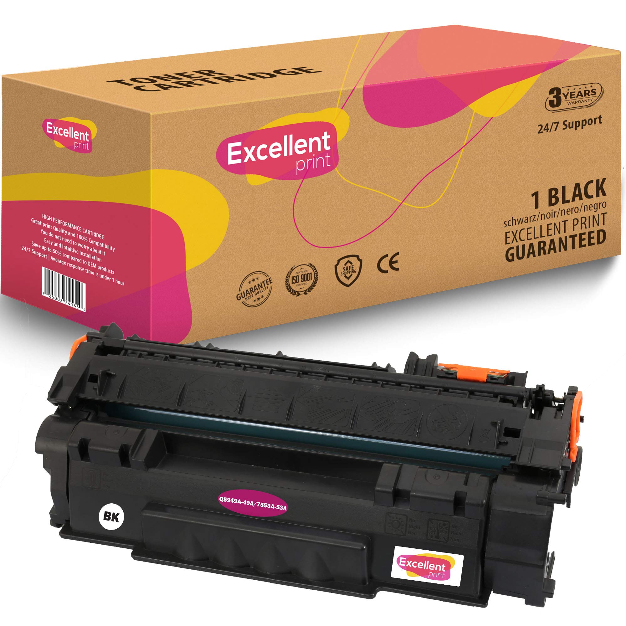 Excellent Print Q5949A 49A 7553A 53A Compatible Toner cartridge for HP Laserjet 1320 MFP 1160 3390