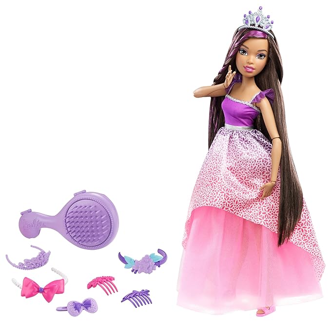 Mattel Barbie DPK21 Große Zauberhaar Prinzessin Brünett