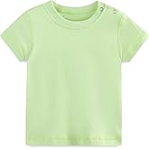 FITFIFTH POD Baby Multicolor Short Sleeve T-Shirt Tee Summer Solid 100% Cotton Basic Clothes