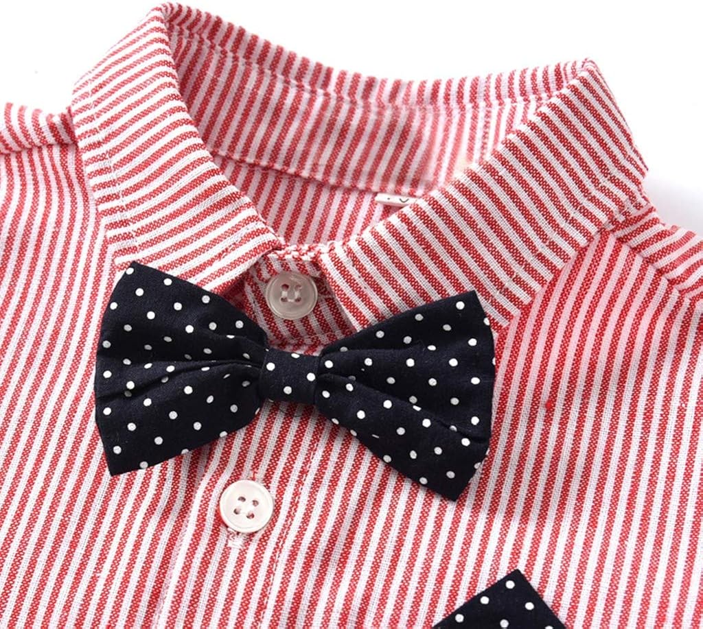 Shorts Ensemble Bebe Garcon Naissance Bapteme Ceremonie Ete Day8 Vetement Bebe Garcon Outfits Enfant Garcon Tenue Mariage Garcon Gentleman Costume Chemise Manche Courte Noeud Papillon Bretelles Vetements Bebe Garcon 0 24m Mystik Com Au