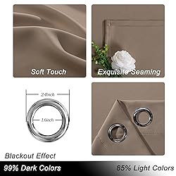 Hiasan Room Divider Blackout Curtains,Extra Wide
