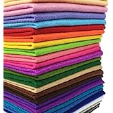 flic-flac 28pcs 12 x 12 inches (30cmx30cm) 1.4mm Thick Soft Felt Fabric Sheet Assorted Color Felt Pack DIY Craft Sewing Squar