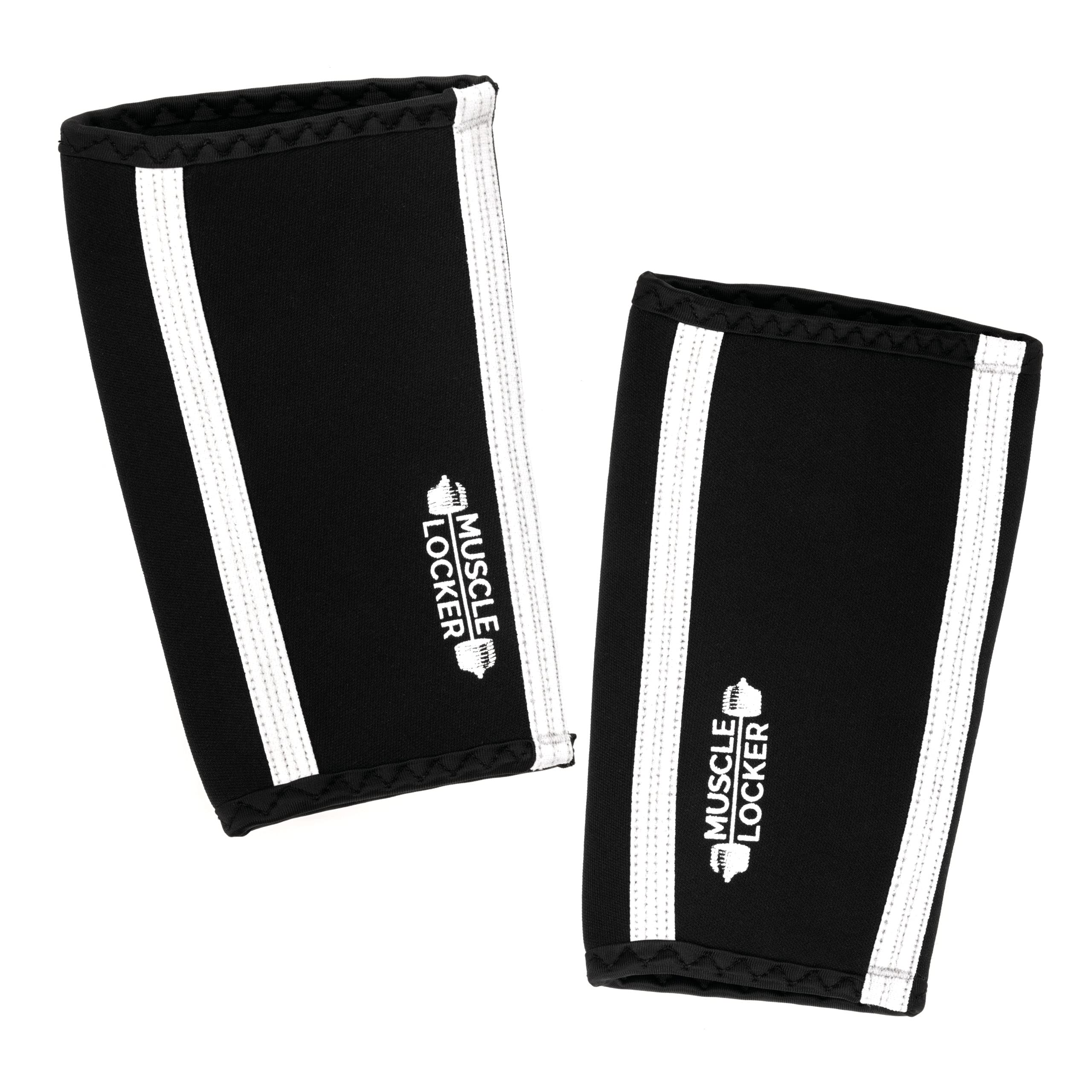 Muscle Locker 7mm Neoprene Elbow Sleeves for Support & Protection, elbow support for Weightlifting, Crossfit, Powerlifting, Strongman, Bench Press, Pressing, Olympic Lifting (XL)
