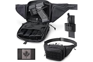 WYNEX Concealed Carry Fanny Pack Pistol Pouch, Tactical Fanny Pack Handgun Pouch with Universal Pistol Holster CCW EDC Waist 