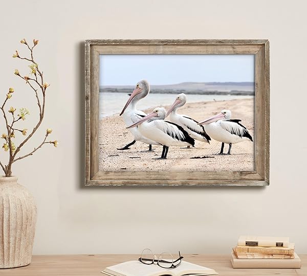 NWDCLF RUSTIC 18X24 PICTURE FRAME, RECLAIMED BARNWOOD PHOTO FRAME WITH PLEXIGLASS, DISTRESSED NATURAL WOOD FRAME FOR WALL MOUNT, FARMHOUSE COUNTRY HOME OFFICE CABIN DÉCOR