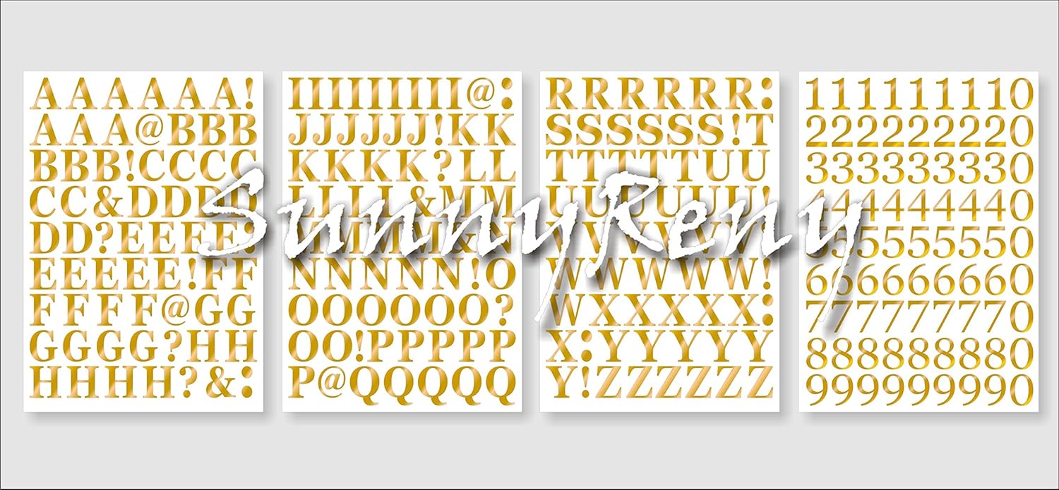 Pack of 250 Vinyl Letters and Numbers (15 mm high) Self Adhesive