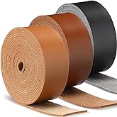 SilTriangle 3 Rolls Leather Straps for Crafts Single Sided Faux Leather Strips 2 mm Thickness 78.7 Inches Long for DIY Art Craft Projects Belt Tooling(1 Inch,3 Color)