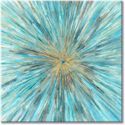 Amazon Com Abstract Wall Art Canvas Picture Modern Painting Hand Painted Artwork For Bedroom 24 X 24 X 1 Panel Home Kitchen