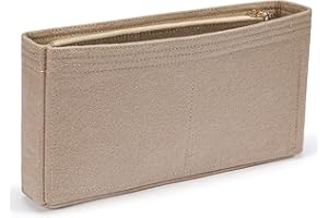 HyFanStr Small Purse Organizer with Zipper, Felt Insert Bag Organizer Handbag Tote Liner Pouch for Women