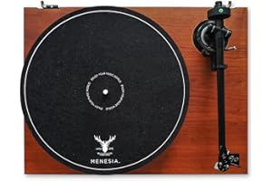 Menesia 12 Inch Turntable Mat, Slipmat for Vinyl LP Record Player, Record Player Mat (Black)