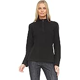 Swiss Alps Women Quarter Zip Pullover Fleece Stand Collar Long Sleeve Polar Soft Lightweight Sweatshirt Jacket