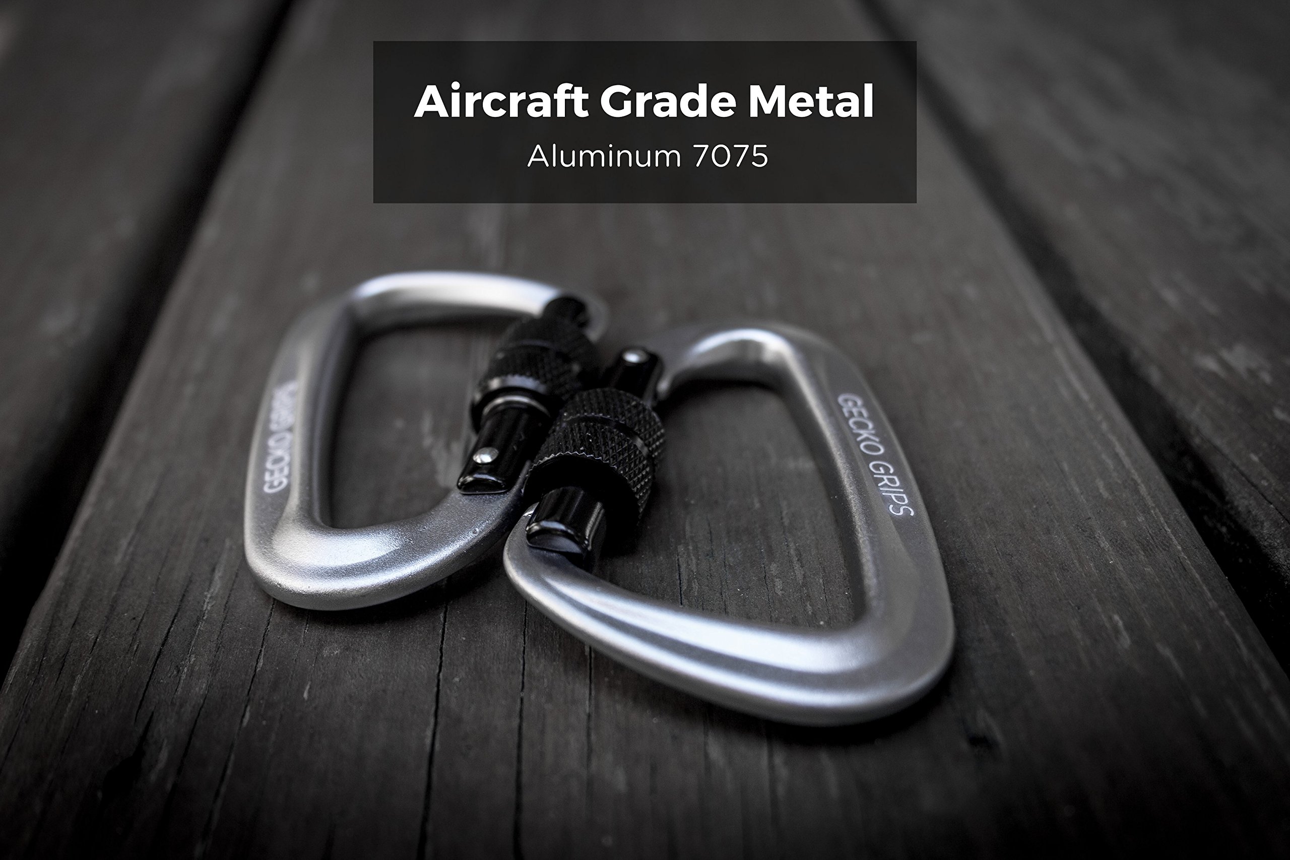 Serac 1 Ultra Strength Locking Carabiners x2 (one Pair), Ultra Durable