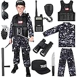 Luucio SWAT Police Costume for Kids, Kids Police