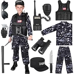 Luucio SWAT Police Costume for Kids, Kids Police