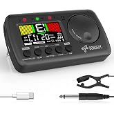 Sondery Digital Vocal Metronome Tuner Rechargeable for Guitar Bass Violin | 3 in 1 Metronome with Tap Tempo,Tone Generator,For Clarinet Trumpet Flute Vocal Tuners for All Wind Instruments