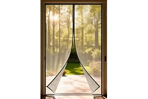 Magnetic Screen Door 36"W x 82"H Fits Door Size 34"W x 80"H - Hands Free Mesh Curtain with Heavy Duty Magnets, Self Sealing A