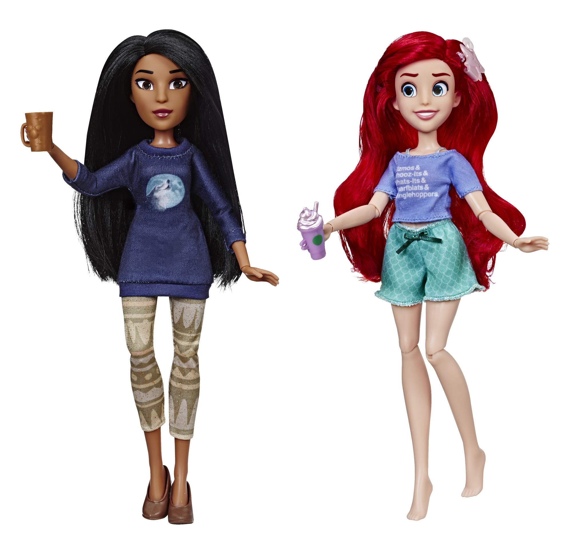 Photo 1 of Disney Princess Ralph Breaks The Internet Movie Dolls, Ariel and Pocahontas Dolls with Comfy Clothes and Accessories